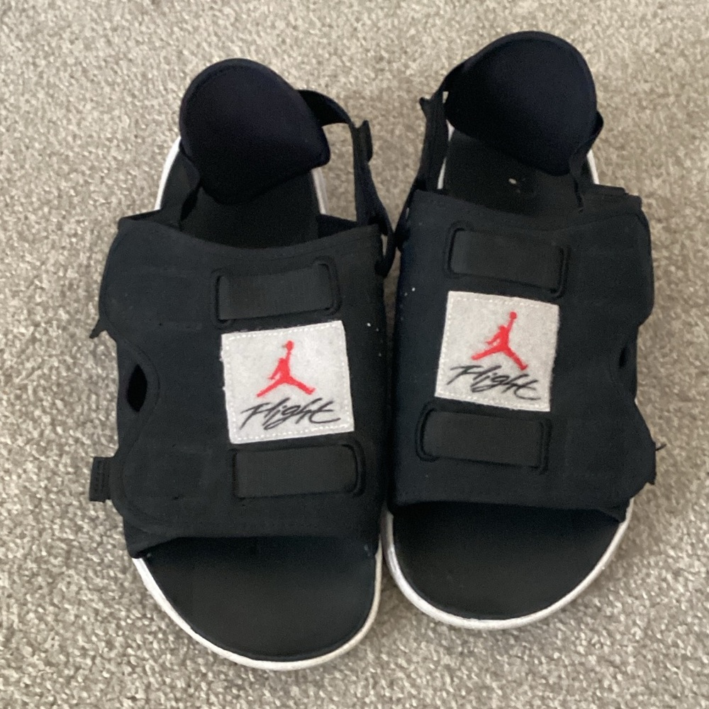 Nike Jordan LS slide sandals in black university sz 13